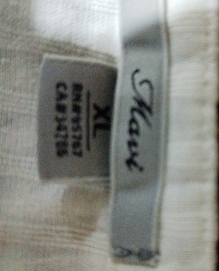 Düğmeli Kısa Kollu Beyaz Keten Gömlek - Görsel 4