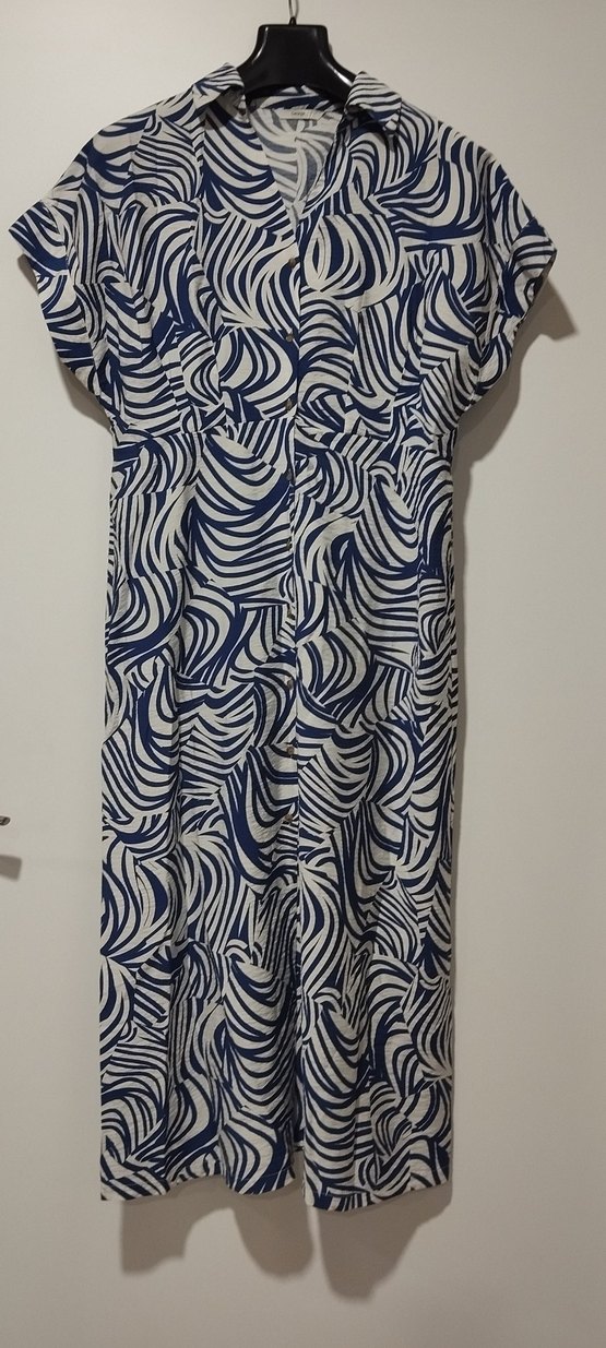 Navy Zebra Desenli elbise - Görsel 2