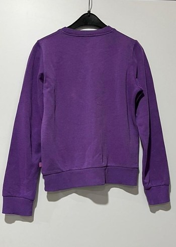 Mor Oversize Baskılı Kadın Sweatshirt - Görsel 2