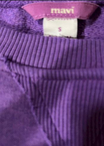 Mor Oversize Baskılı Kadın Sweatshirt - Görsel 3