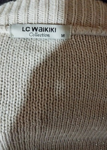 Bej Örgü Kadın Hırka, Uzun Kollu, Normcore - Görsel 3