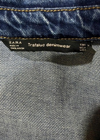Kadın Lacivert Düğmeli Denim Ceket - Görsel 3