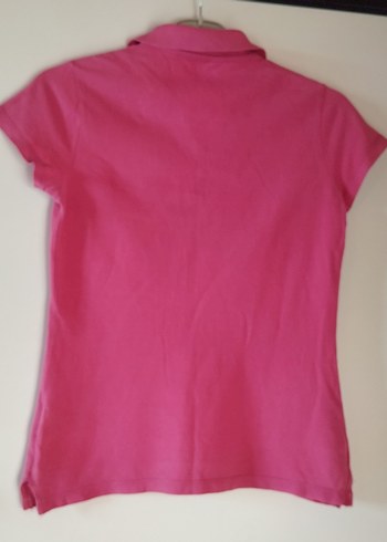 Benetton Pembe Kısa Kollu Polo Yaka Kadın Tişört