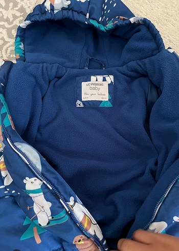 Kürk Detaylı Koyu Mavi Erkek Bebek Tulum - Görsel 6