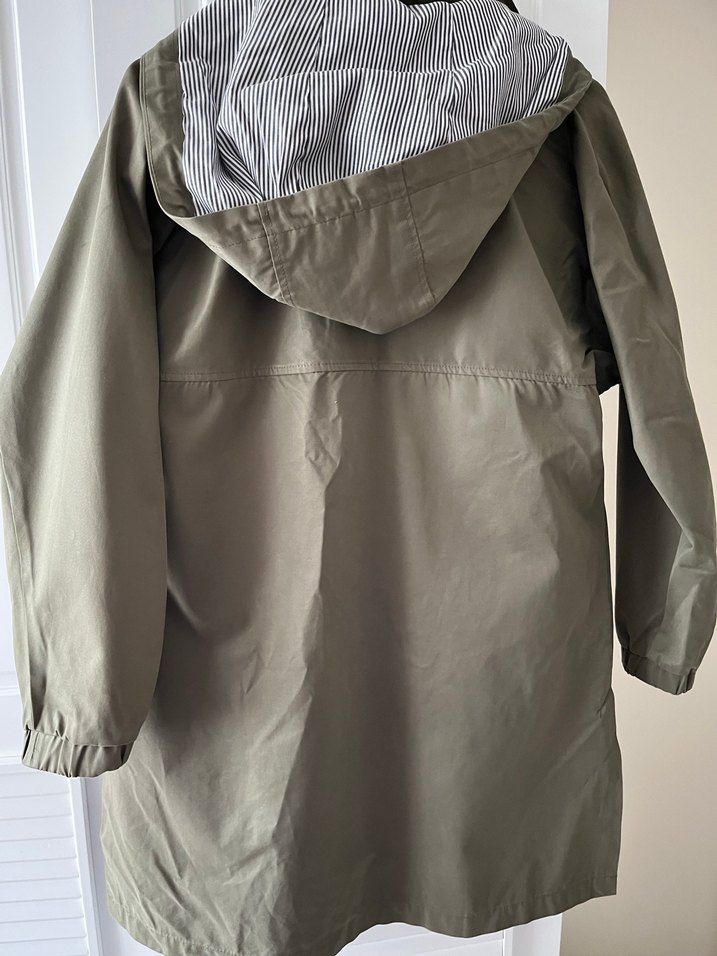 Düğmeli Salaş Midi Kadın Ceket - Görsel 3