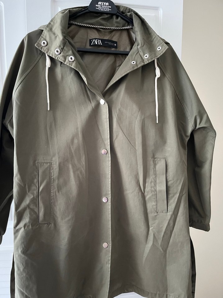 Düğmeli Salaş Midi Kadın Ceket - Görsel 2