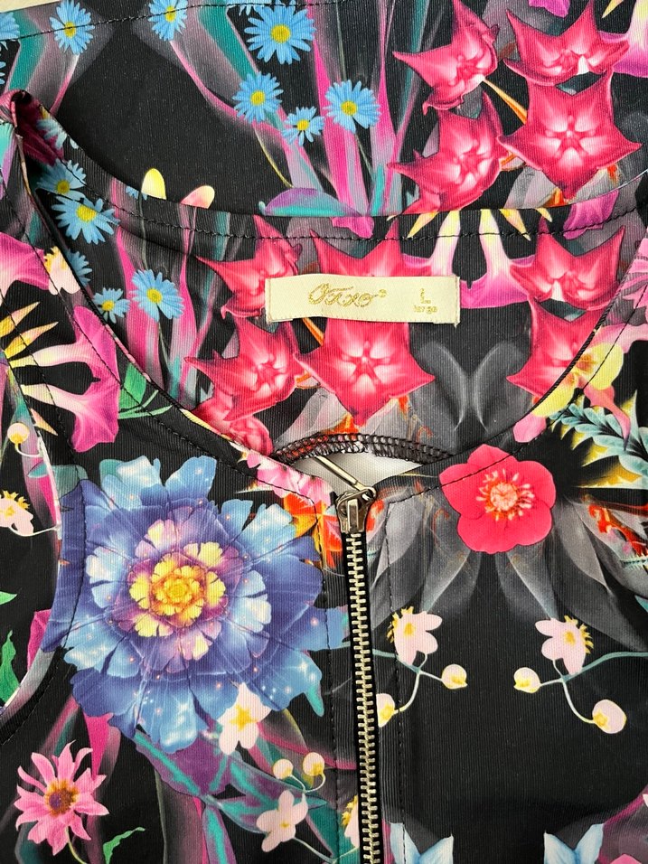 Renkli Desenli Bohem Midi Elbise - Görsel 3