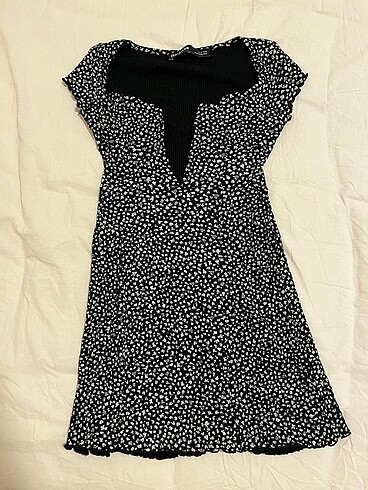 bershka mini çiçekli elbise