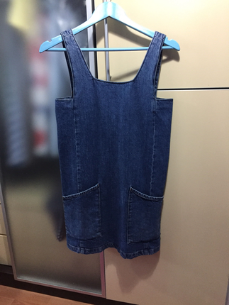 34 Beden mavi Renk Topshop Jean Elbise
