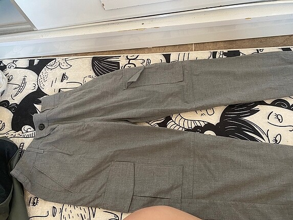 Gri kargo pantalon