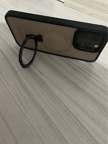 15 pro max siyah destekli telefon kılıfı - Görsel 2