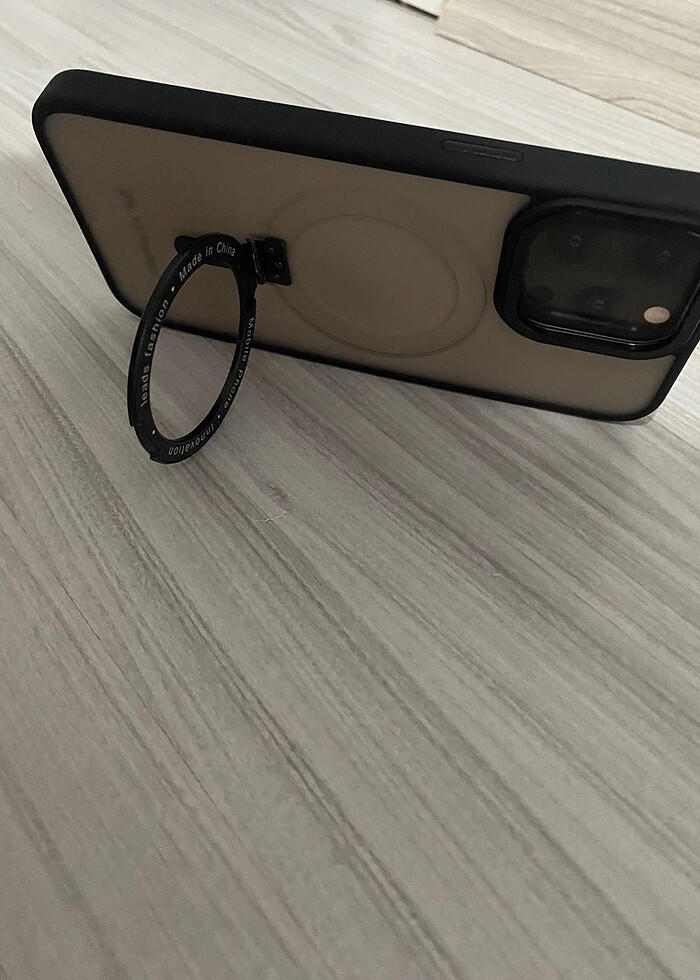 15 pro max siyah destekli telefon kılıfı - Görsel 2