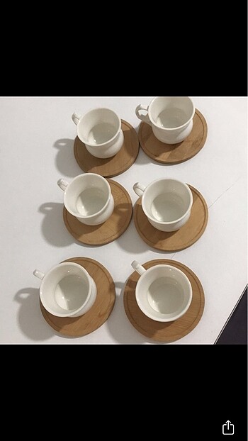 6 lı bambu fincan takımı