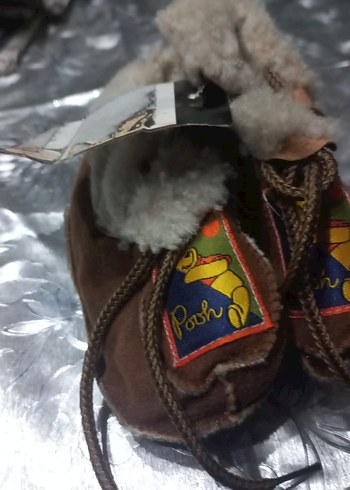 Kahverengi Peluş Detaylı Erkek Çocuk Terliği - Görsel 2