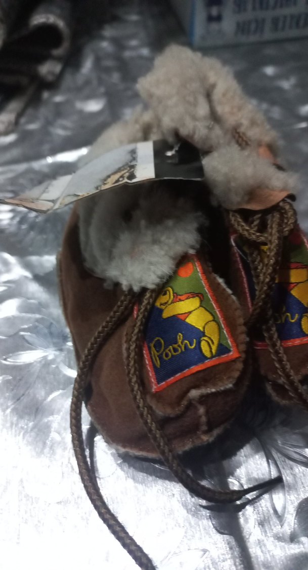 Kahverengi Peluş Detaylı Erkek Çocuk Terliği - Görsel 2