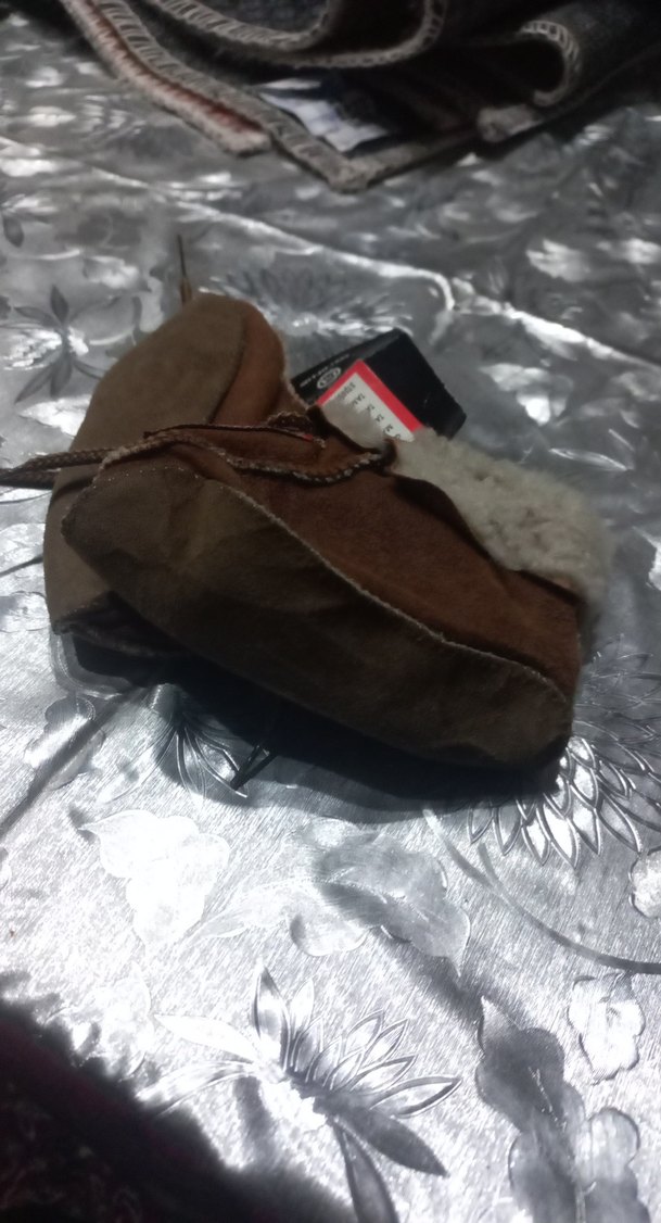 Kahverengi Peluş Detaylı Erkek Çocuk Terliği - Görsel 3