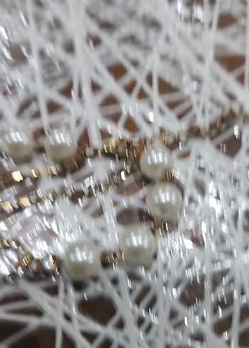 İnci Boncuklu Beyaz Kadın El Zinciri - Görsel 3