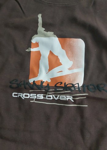 Kız Çocuk Kahverengi Baskılı Uzun Kollu Tişört - Görsel 3