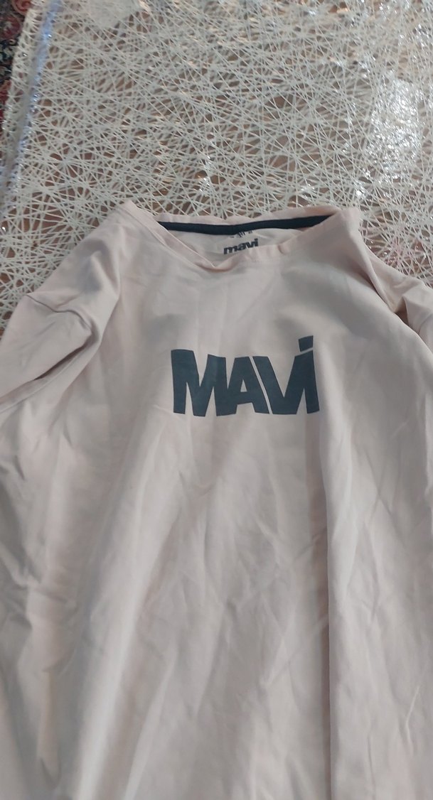 Pembe Pamuklu Hamile Tişörtü, Kısa Kollu - Görsel 2