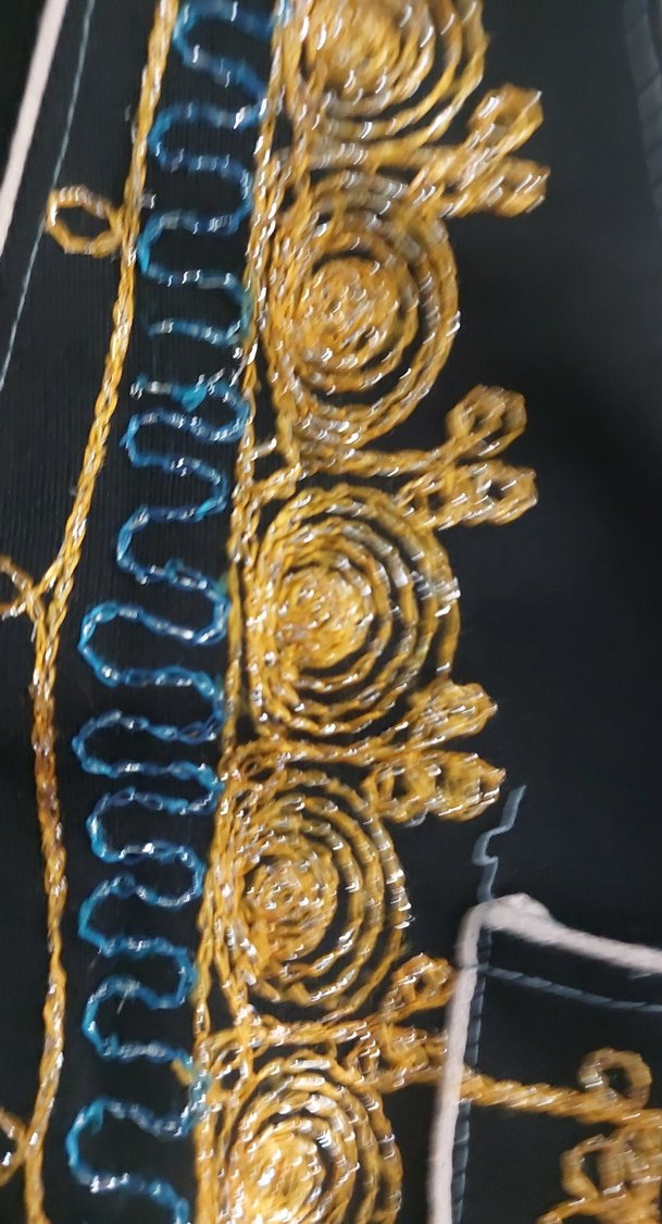 Nakışlı Boncuklu Siyah cocuk  Yelek - Görsel 3