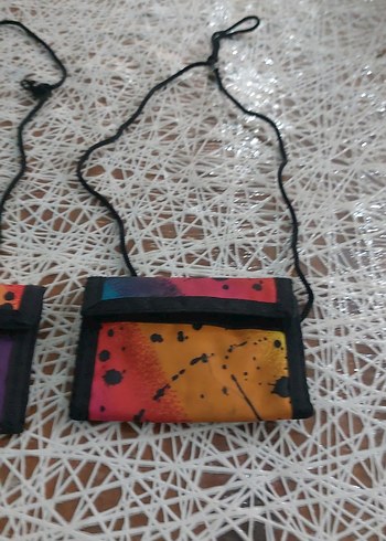 Renkli Bağcıklı Çocuk Cüzdanı Velcro - Görsel 3