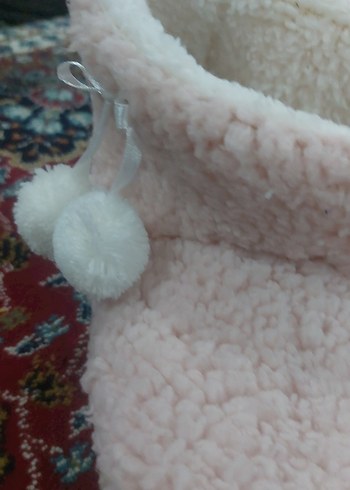 Kız Çocukları İçin Pembe Sıcak Peluş Terlik - Görsel 2