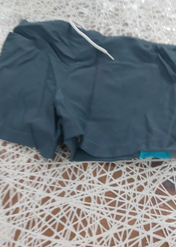 Erkek Çocuk Mavi Gri Yüzme Şortu - Görsel 3