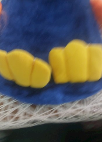 Mavi ve Turuncu Peluş Oyuncak Kuş tulug - Görsel 3