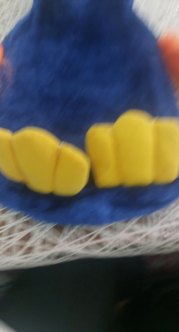 Mavi ve Turuncu Peluş Oyuncak Kuş tulug - Görsel 3