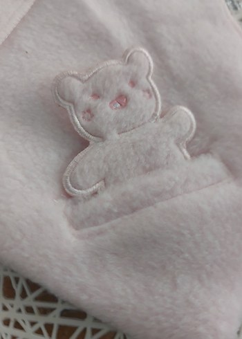 Nakışlı Pembe Bebek atki - Görsel 2