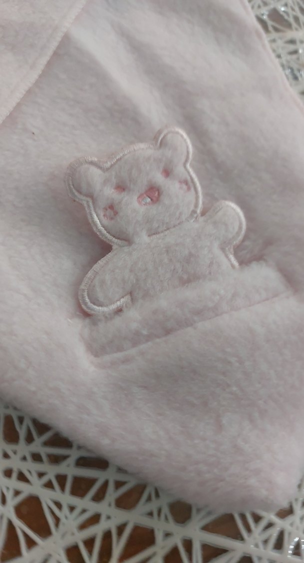 Nakışlı Pembe Bebek atki - Görsel 2