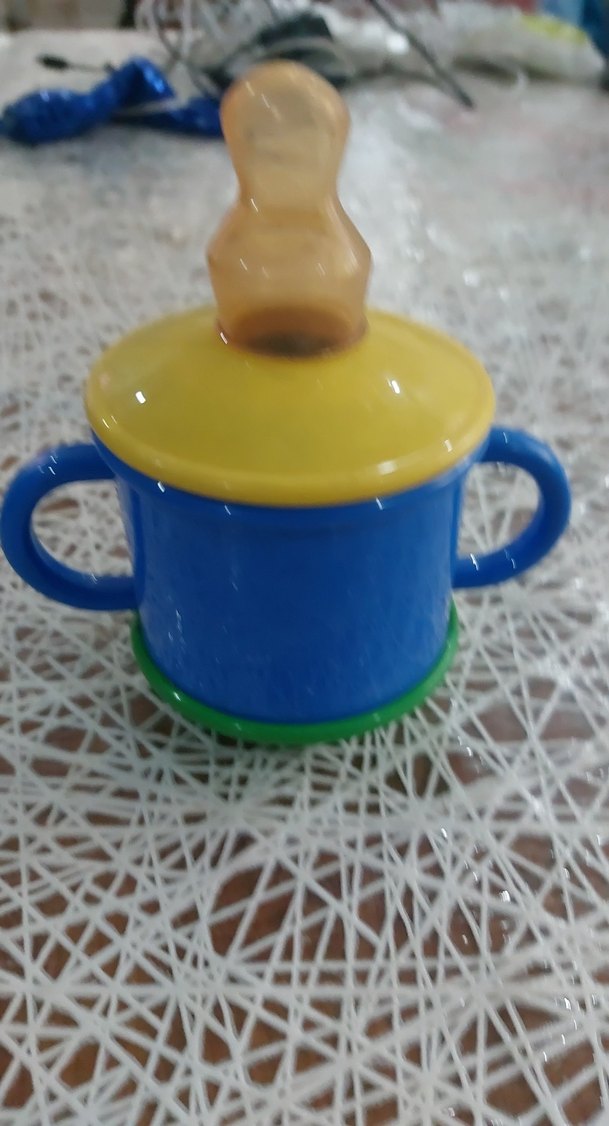 Renkli Mavi Bebek Biberonu - Görsel 2