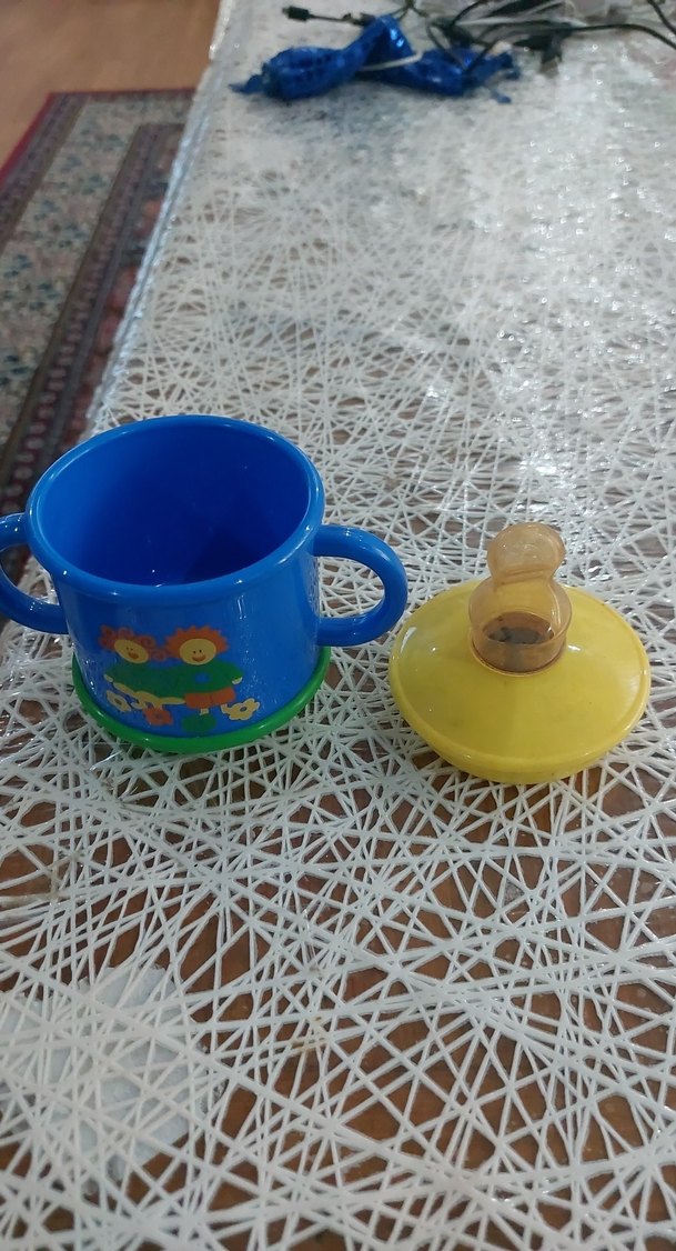 Renkli Mavi Bebek Biberonu - Görsel 4