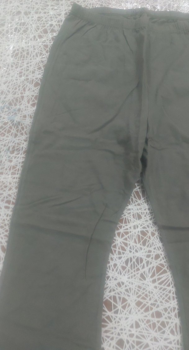 Gri cocuk Pamuk Salaş Midi Pantolon - Görsel 2