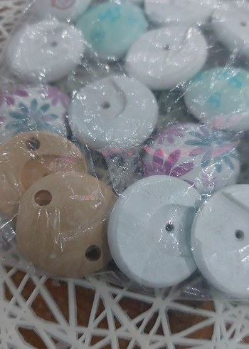 Çiçek Desenli Mini Düğmeler Seti - Görsel 2