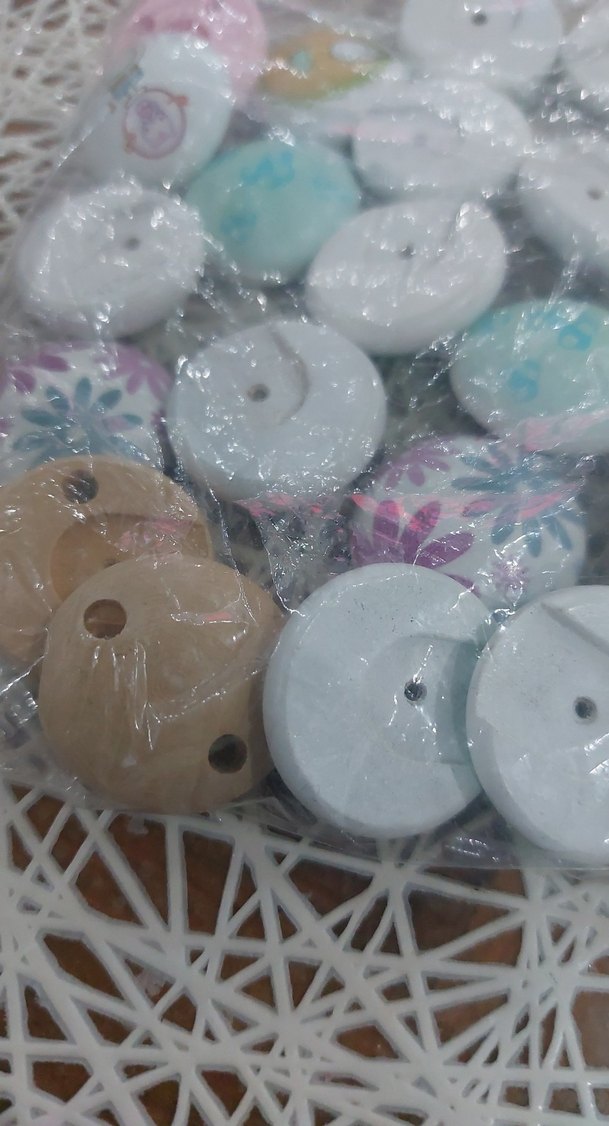 Çiçek Desenli Mini Düğmeler Seti - Görsel 2