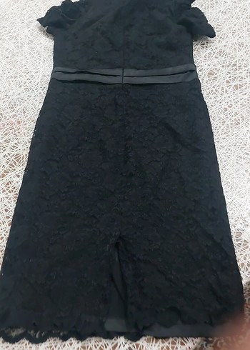 Kemer Detaylı Siyah Uzun Abiye Elbise - Görsel 5