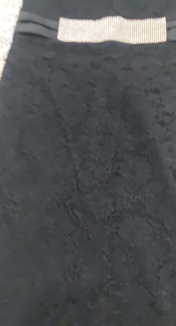 Kemer Detaylı Siyah Uzun Abiye Elbise - Görsel 3