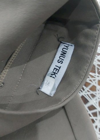 Düğmeli Bej Kadın Kumaş Pantolon - Görsel 5