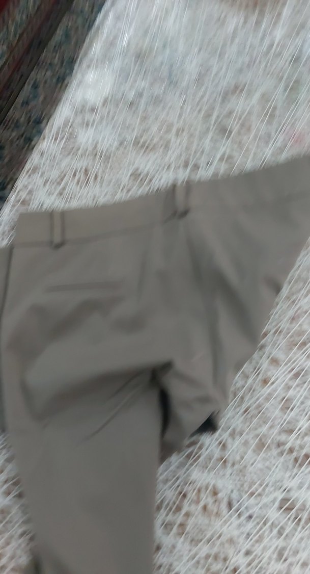 Düğmeli Bej Kadın Kumaş Pantolon - Görsel 4