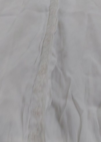 Dantel Detaylı Beyaz Keten Kadın Bluz - Görsel 2