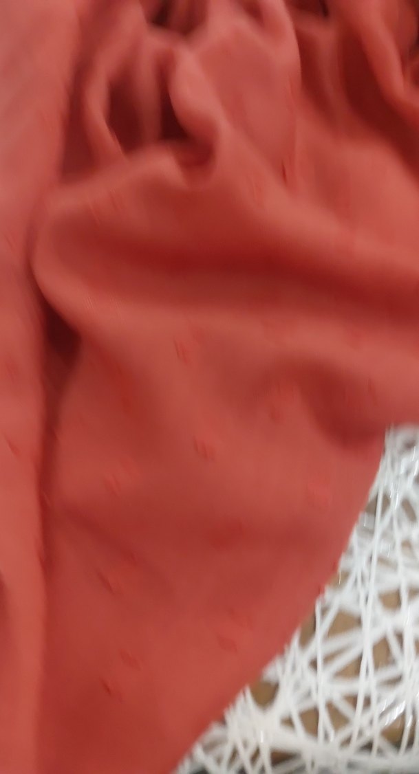 Kadın Kırmızı Drapeli Şal - Görsel 2