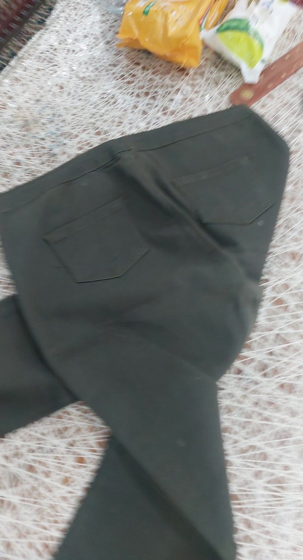 Gri Suni Kumaş Kadın Pantolon - Görsel 3