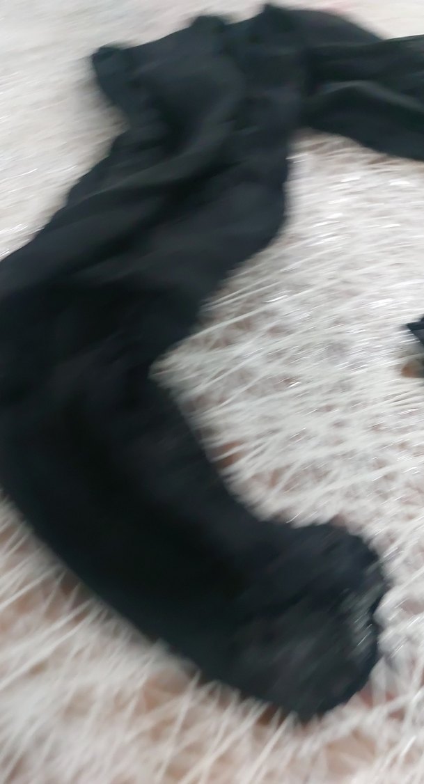 Siyah, Örtülü Kadın İpek Fular - Görsel 3