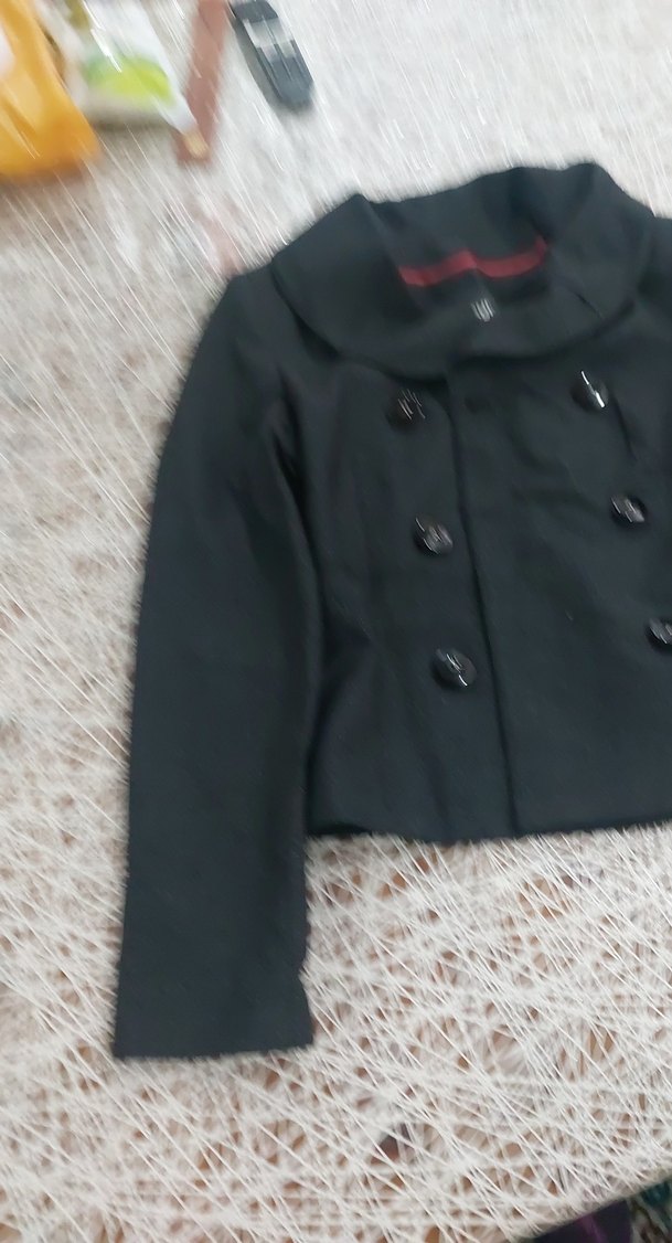 Düğmeli Siyah Goth Midi Ceket - Görsel 3