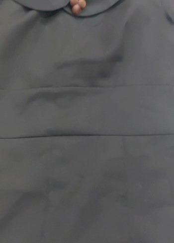 Kemerli Siyah Midi Elbise - Görsel 3