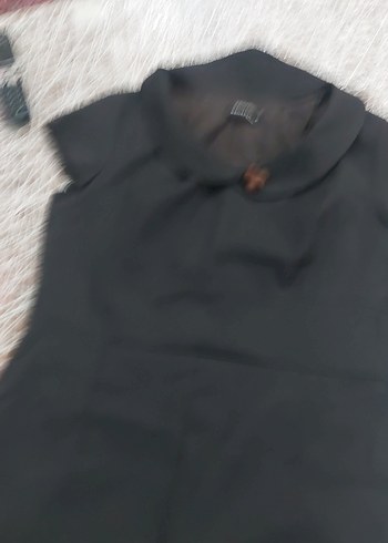 Kemerli Siyah Midi Elbise - Görsel 2