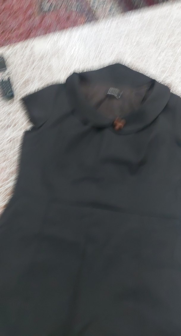 Kemerli Siyah Midi Elbise - Görsel 2