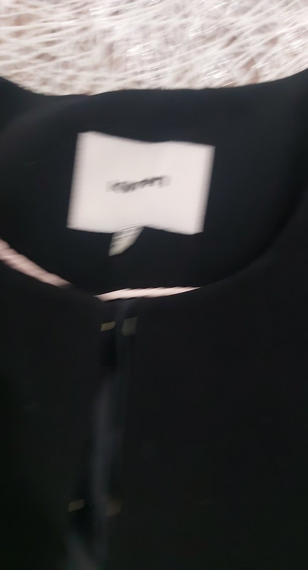 Düğmeli Siyah Mini Kadın Blazer Ceket - Görsel 3