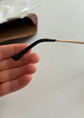 Bej Minimalist Kadın Güneş Gözlüğü - Görsel 4